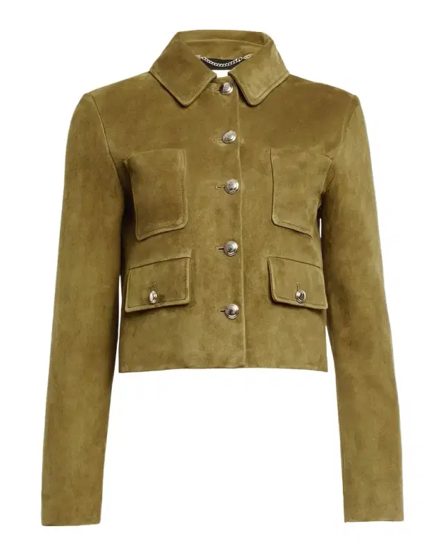 Altuzarra Astley Single-Breasted Suede Jacket