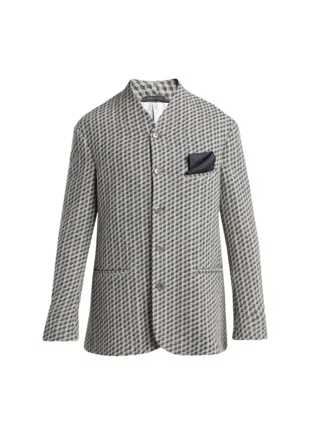 Men's Geometric Wool and Cashmere Jacquard Blazer