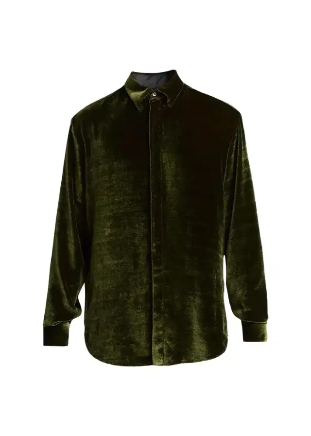Giorgio Armani Men's Crushed Velvet Button-Down Shirt