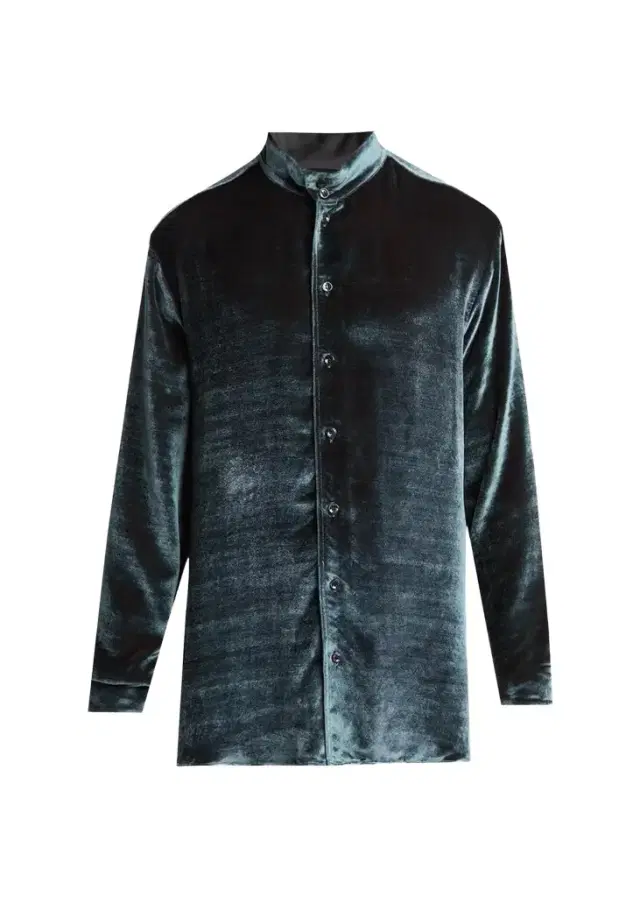 Giorgio Armani Men's Velvet Band Collar Button-Down Shirt