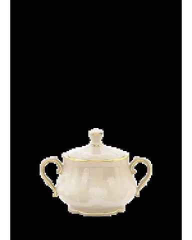 GINORI 1735 Meringa Printed Porcelain Sugar Bowl | Thumbnail 2