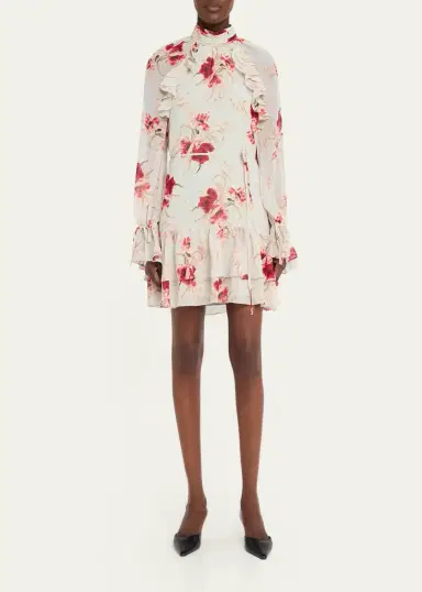 Cinq à Sept Sylvia Wilted Poppy Mini Dress | Thumbnail 2