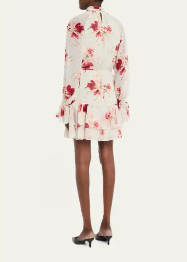 Cinq à Sept Sylvia Wilted Poppy Mini Dress | Thumbnail 3