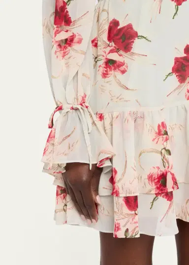 Cinq à Sept Sylvia Wilted Poppy Mini Dress | Thumbnail 5