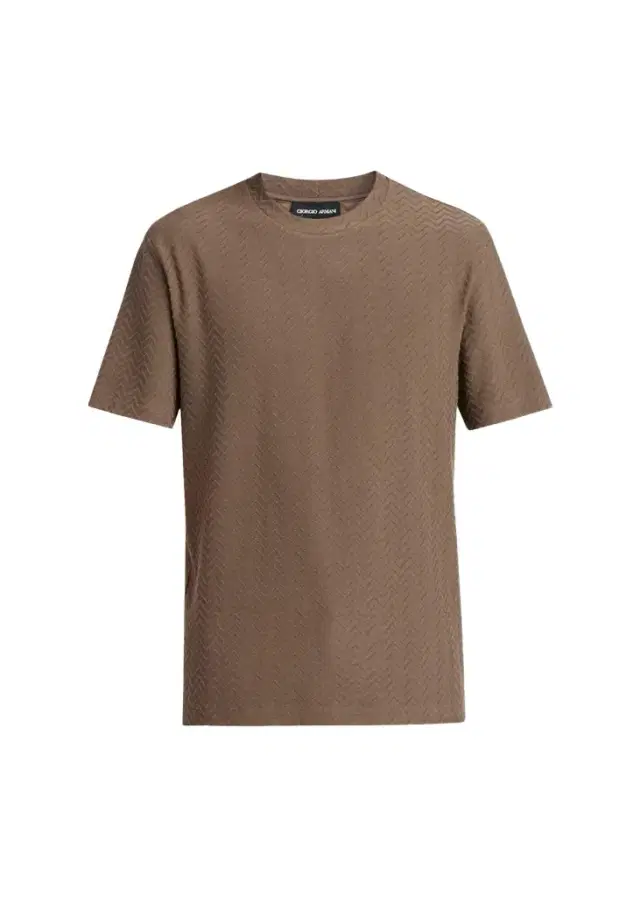 Men's Wool Textured Chevron Crewneck T-Shirt