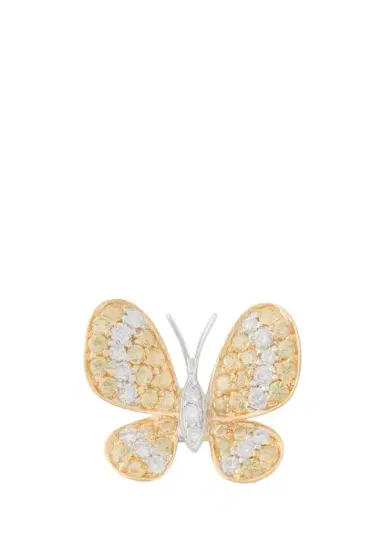 Mio Harutaka 18K Diamond and Yellow Sapphire Butterfly Stud Earring, Single | Thumbnail 1