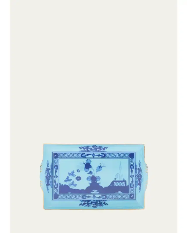 GINORI 1735 Iris Printed Porcelain Tray