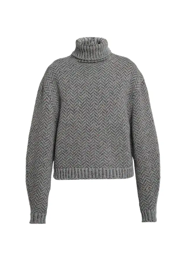 Gabriela Hearst Courtney Cashmere Herringbone Turtleneck Sweater