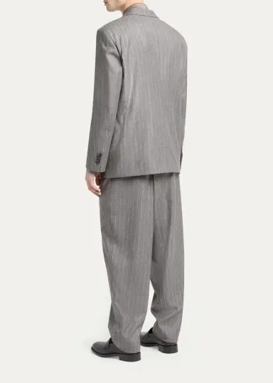 Giorgio Armani Men's Wool Pinstripe Oversized Double-Breasted Suit | Thumbnail 3 Giorgio Armani Men's Wool Pinstripe Oversized Double-Breasted Suit | Thumbnail 3
