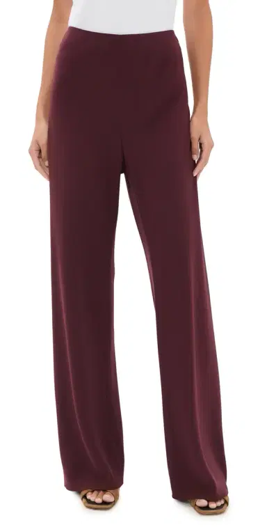 Vince Colette High Waist Crepe Bias Pants Black Rose | Thumbnail 1 Vince Colette High Waist Crepe Bias Pants Black Rose | Thumbnail 1