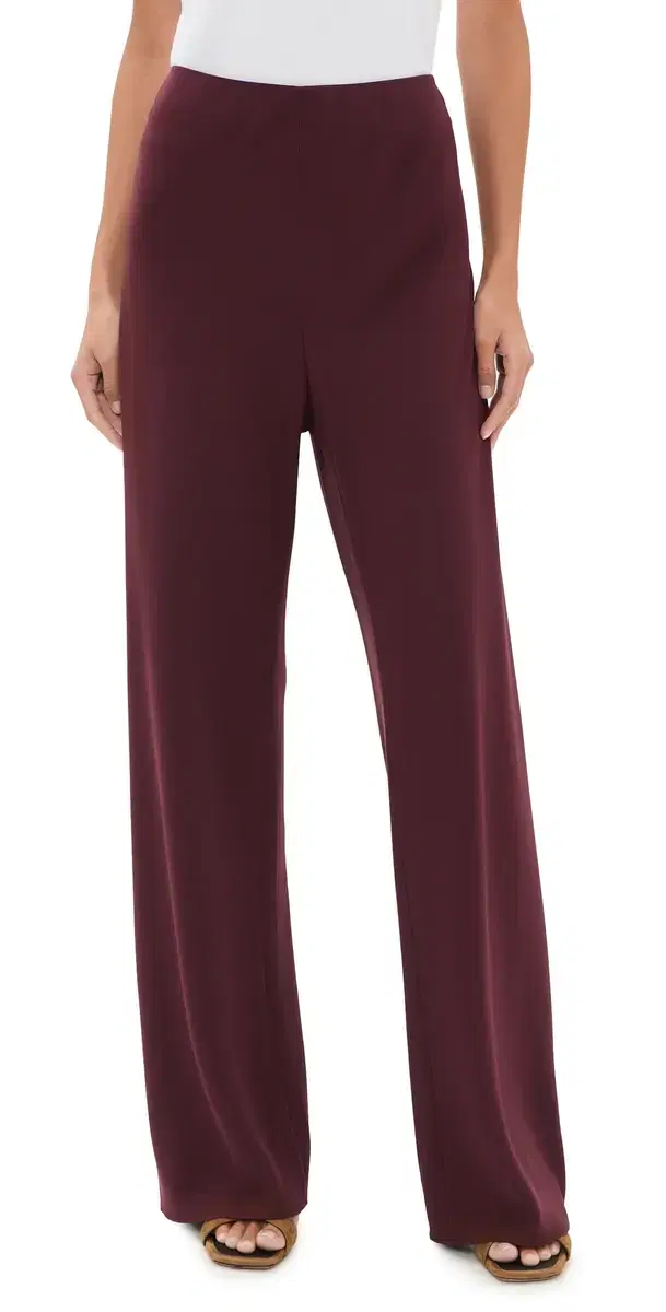 Vince Colette High Waist Crepe Bias Pants Black Rose