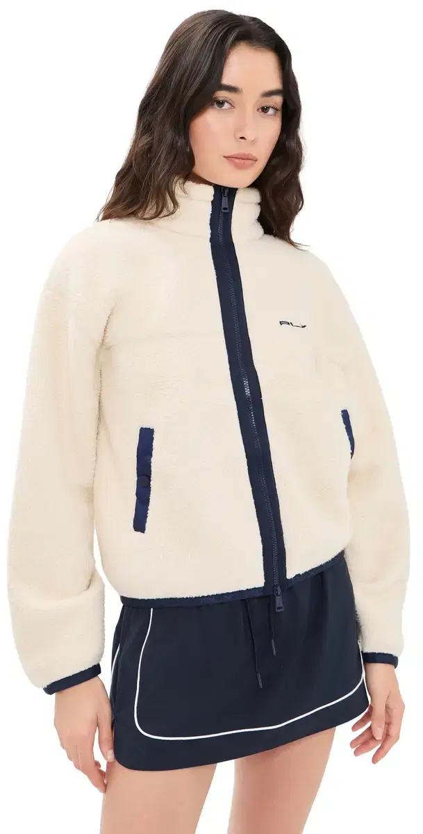 RLX Ralph Lauren Vintage Polar Fleece Knit Jacket Natural