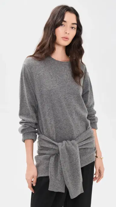 Source Unknown Tio Extra Shawl Sweater Grey M/L | Thumbnail 2