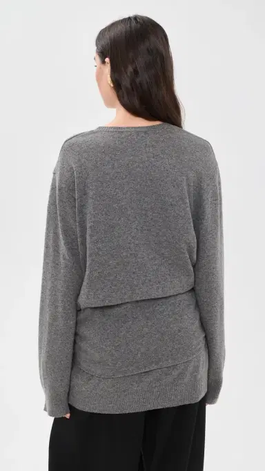 Source Unknown Tio Extra Shawl Sweater Grey M/L | Thumbnail 3