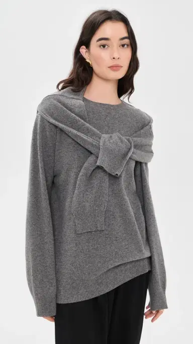 Source Unknown Tio Extra Shawl Sweater Grey M/L | Thumbnail 6