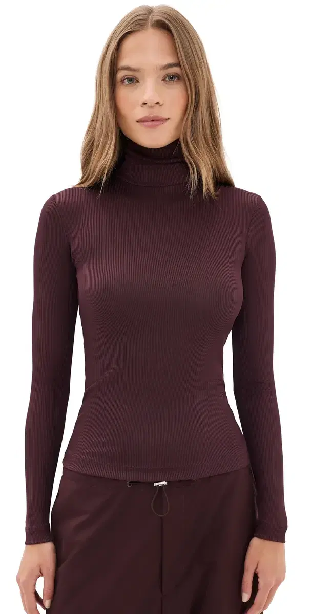 AGOLDE Caryle Turtleneck Top Corinth