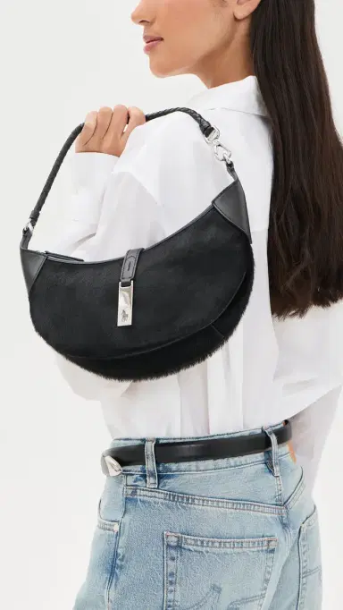 Polo Ralph Lauren ID Mini Haircalf Shoulder Bag Black One Size | Thumbnail 3