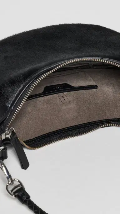 Polo Ralph Lauren ID Mini Haircalf Shoulder Bag Black One Size | Thumbnail 6