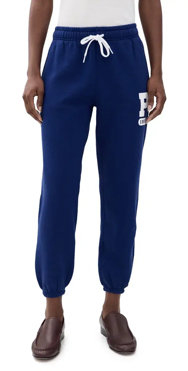 Polo Ralph Lauren Vintage Fleece Knit Ankle Joggers Fall Royal