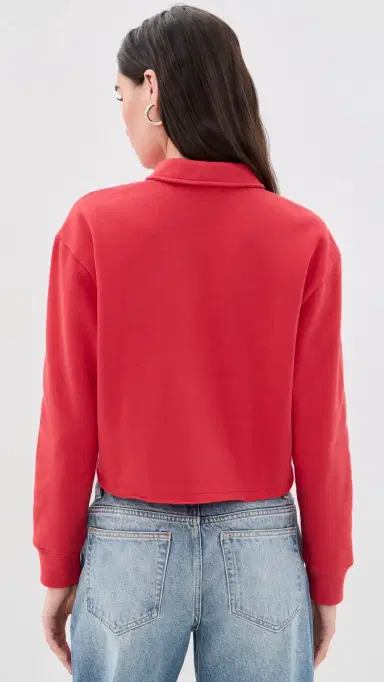 Junk Food Chiefs Polo Crop Fleece Sweatshirt icorice | Thumbnail 3