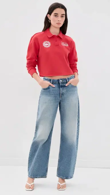 Junk Food Chiefs Polo Crop Fleece Sweatshirt icorice | Thumbnail 5