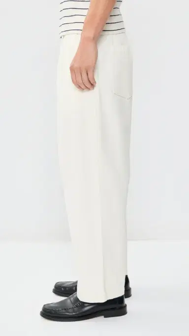 UNIVERSAL WORKS Dutch Slub Drill Wide Leg Pants Ecru | Thumbnail 4