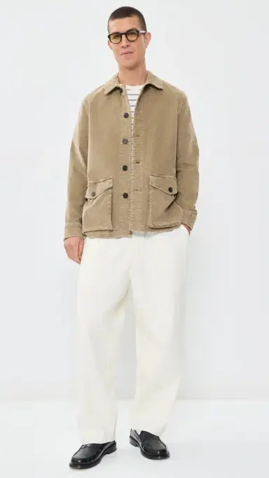 UNIVERSAL WORKS Dutch Slub Drill Wide Leg Pants Ecru | Thumbnail 5