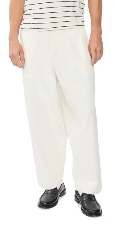 UNIVERSAL WORKS Dutch Slub Drill Wide Leg Pants Ecru | Thumbnail 1