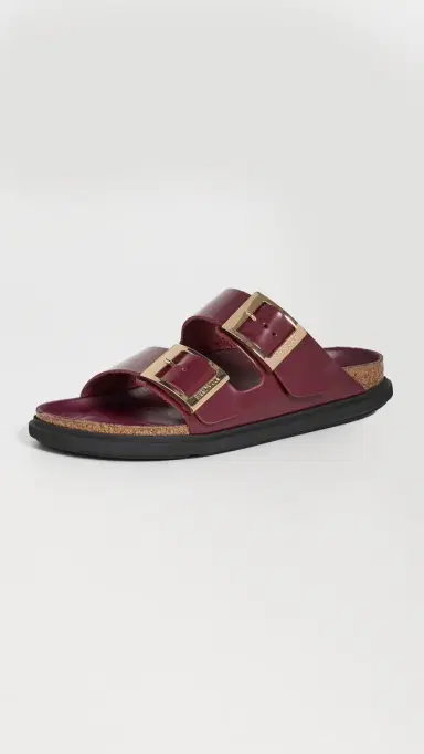 Birkenstock Arizona Droplet Buckle High Shine Sandals Zinfandel | Thumbnail 2