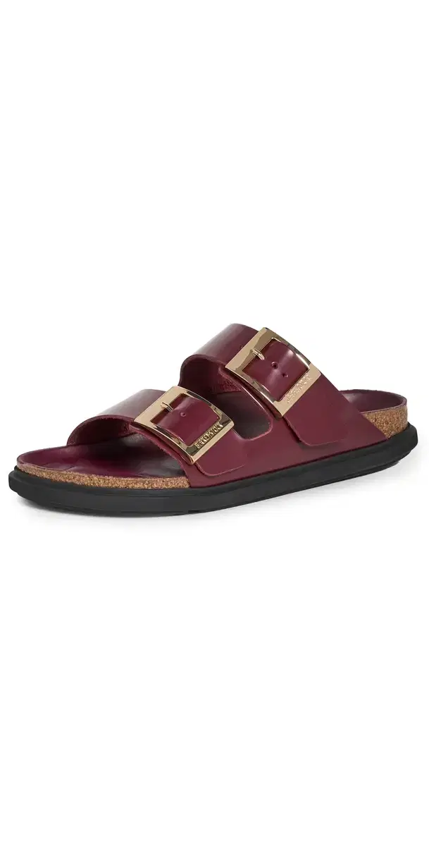 Birkenstock Arizona Droplet Buckle High Shine Sandals Zinfandel
