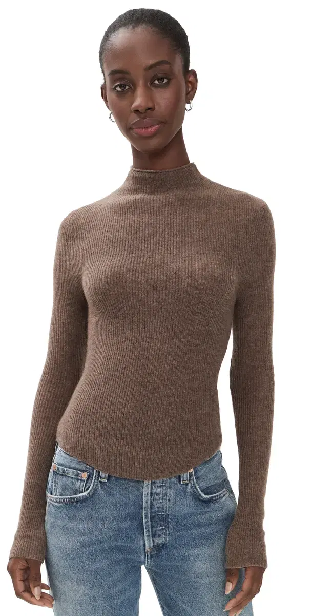 Citizens of Humanity Leelah ock Neck Sweater ushroom