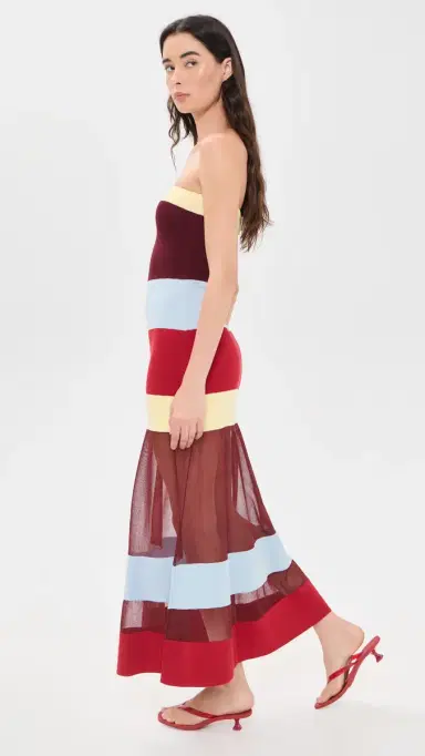 Solid & Striped The Nola Dress ng/Cra/Nf/Dab tripe | Thumbnail 4