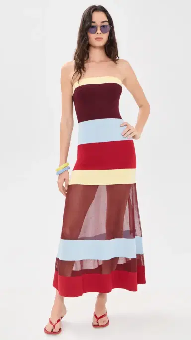 Solid & Striped The Nola Dress ng/Cra/Nf/Dab tripe | Thumbnail 5