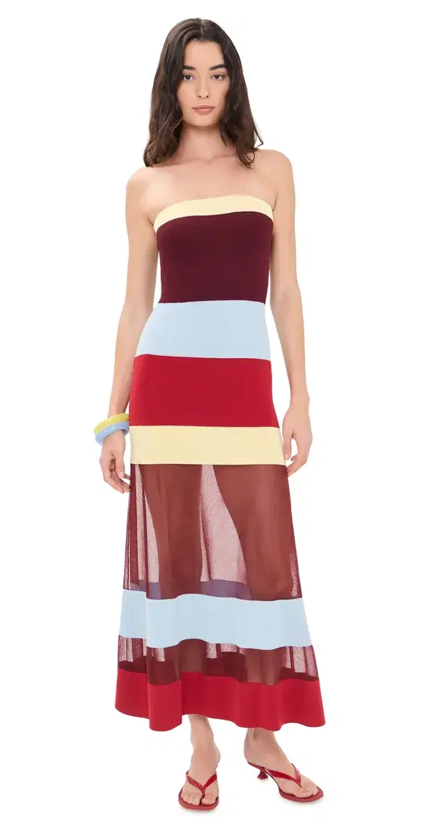 Solid & Striped The Nola Dress ng/Cra/Nf/Dab tripe