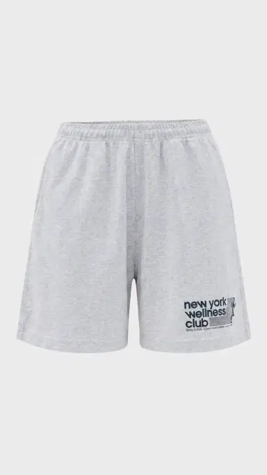 Sporty & Rich UA Wellness Club Gym Shorts Heather Grey Light Navy | Thumbnail 2 Sporty & Rich UA Wellness Club Gym Shorts Heather Grey Light Navy | Thumbnail 2