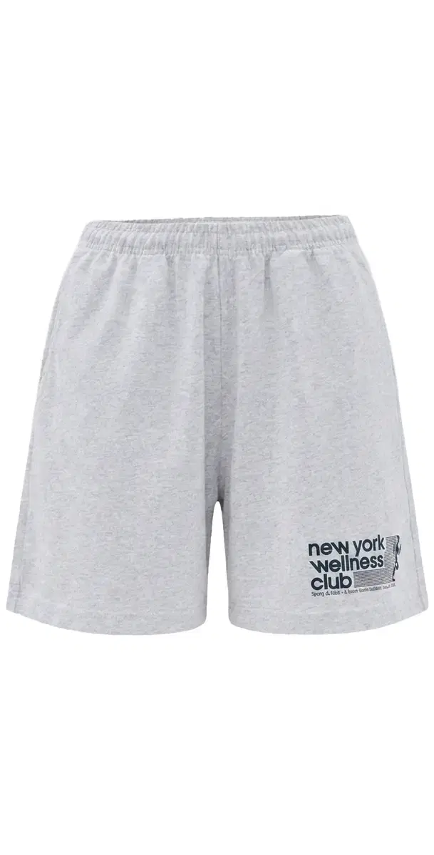 Sporty & Rich UA Wellness Club Gym Shorts Heather Grey Light Navy