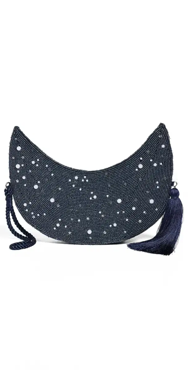 SIMONMILLER Beaded Crescent Wristlet Navy One Size