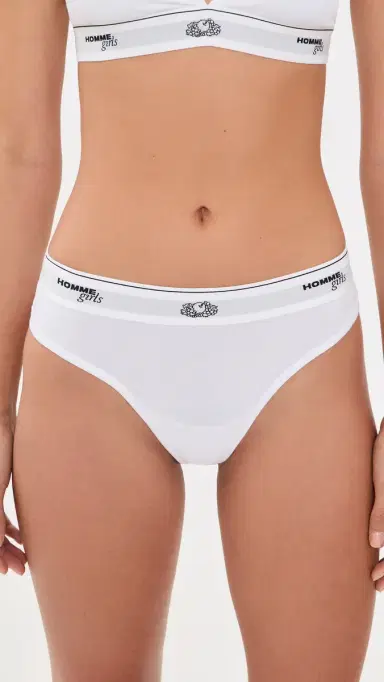 Hommegirls Homme Girls x Fruit Of The oom Classic Thong 3 Pack Stripe Heather Grey/White | Thumbnail 3 Hommegirls Homme Girls x Fruit Of The oom Classic Thong 3 Pack Stripe Heather Grey/White | Thumbnail 3