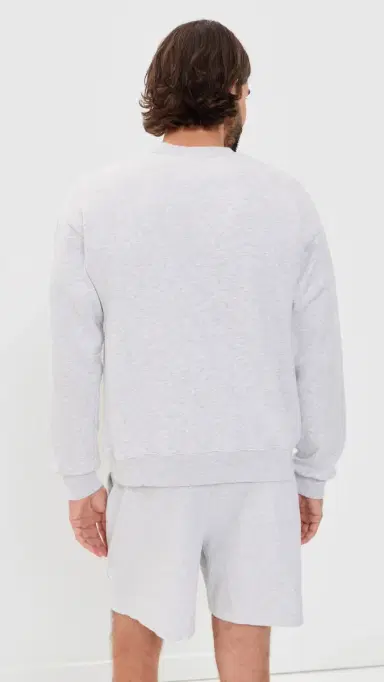 Sporty & Rich UA Wellness Club Crewneck Sweatshirt Heather Grey Light Navy | Thumbnail 5 Sporty & Rich UA Wellness Club Crewneck Sweatshirt Heather Grey Light Navy | Thumbnail 5