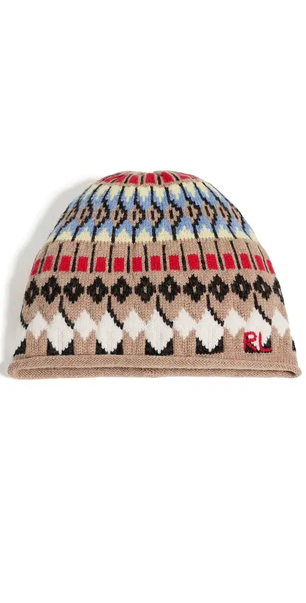 Polo Ralph Lauren Chunky Fairisle Beanie Camel One Size