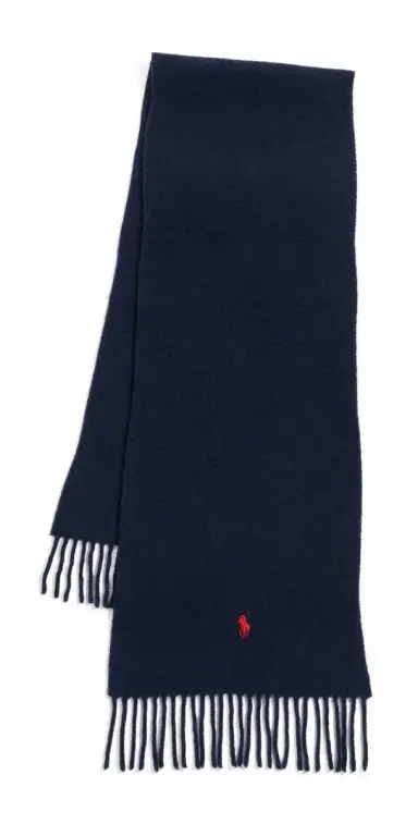 Polo Ralph Lauren Solid Recycled Wool Scarf Hunter Navy One Size | Thumbnail 1