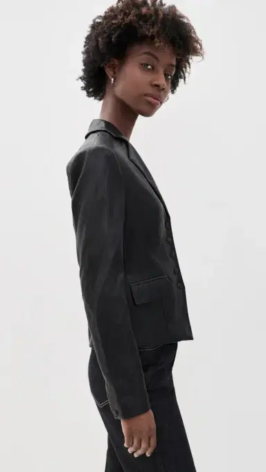 Joe's Jeans The Fitted Faux Leather Blazer | Thumbnail 4 Joe's Jeans The Fitted Faux Leather Blazer | Thumbnail 4