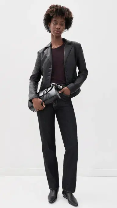 Joe's Jeans The Fitted Faux Leather Blazer | Thumbnail 5 Joe's Jeans The Fitted Faux Leather Blazer | Thumbnail 5
