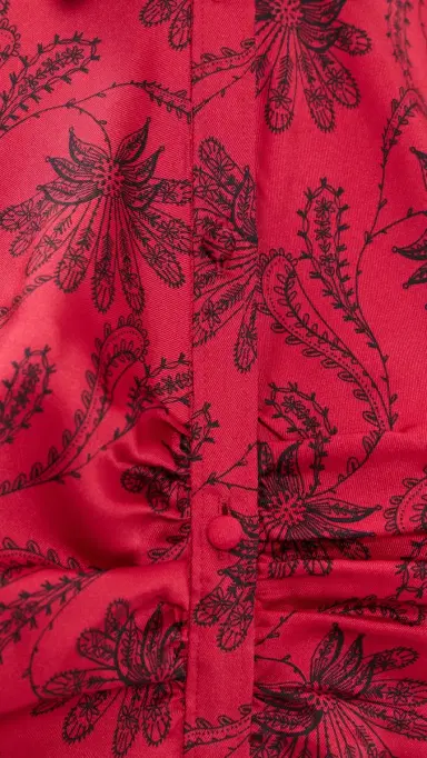 Cinq à Sept Paisley Fan olange Top warm cranberry/black | Thumbnail 6