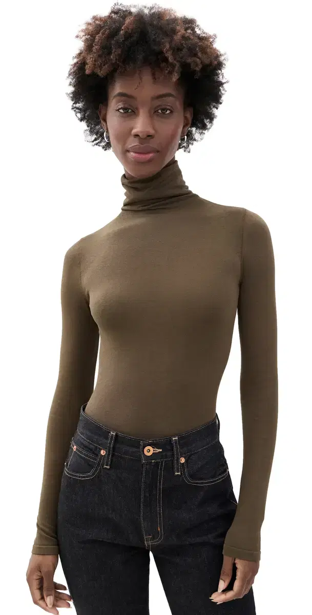 Wolford Colorado Thong Bodysuit Dark Wood S