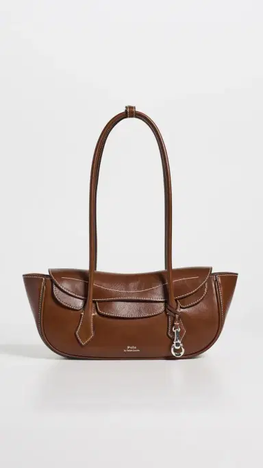 Polo Ralph Lauren Shiny Tumbled Blaze Shoulder Bag Chestnut One Size | Thumbnail 2