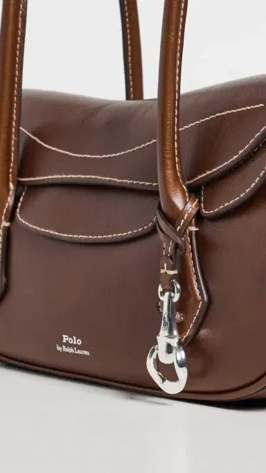 Polo Ralph Lauren Shiny Tumbled Blaze Shoulder Bag Chestnut One Size | Thumbnail 5