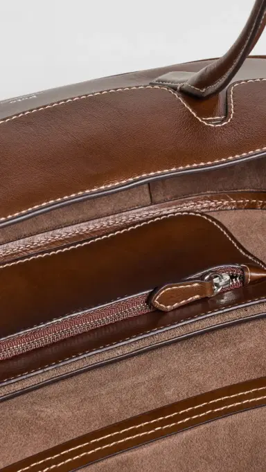 Polo Ralph Lauren Shiny Tumbled Blaze Shoulder Bag Chestnut One Size | Thumbnail 6