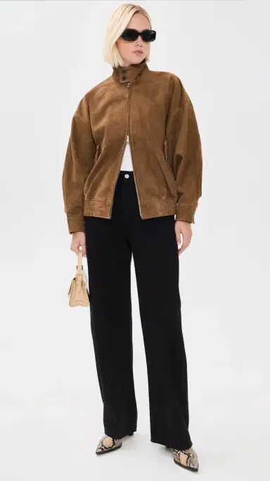 AGOLDE Blair Goatskin Suede Jacket Pecan | Thumbnail 5 AGOLDE Blair Goatskin Suede Jacket Pecan | Thumbnail 5