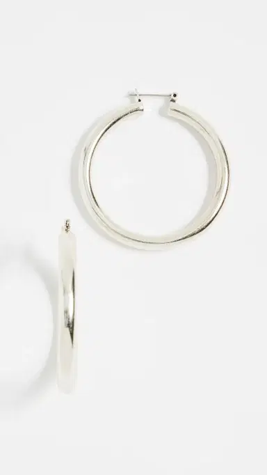 Luv AJ Amalfi Tube Earrings Silver One Size | Thumbnail 2